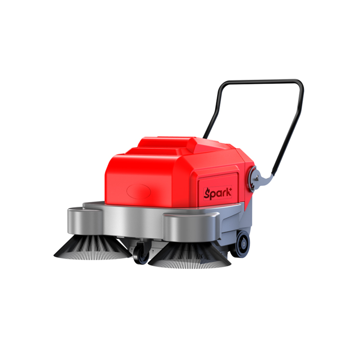 SD3 Floor Road Street Cleaning Sweeping Machine Hand Operate Garage Floor Sweeper,1700m&sup2;/h, Triple Brushes, Air filter For Dust Control