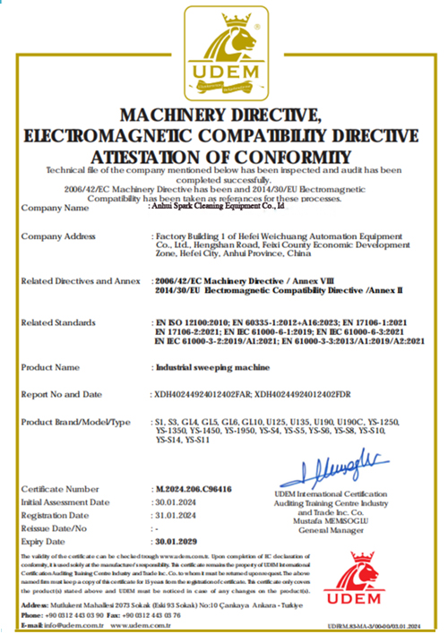 MACHINERY DIRECTVE,EIECTROMAGNEIIC COMPATBIIY DIRECTVEATESTATON OF CONFORMIIY
