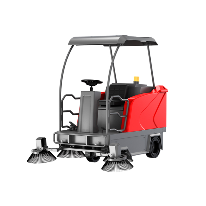 SD1900 Semi-Enclosed Outdoor Gym Floor Cleaning Machine Organic Factory Sidewalk Floor Sweeper Machine for Sale