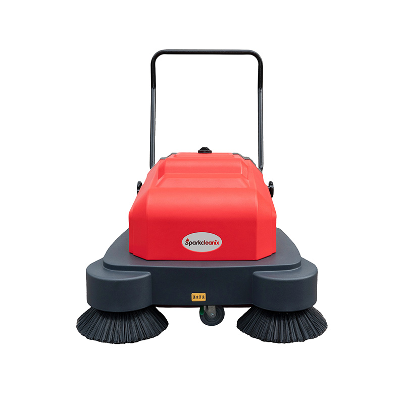 SD3 Floor Road Street Cleaning Sweeping Machine Hand Operate Garage Floor Sweeper,1700m&sup2;/h, Triple Brushes, Air filter For Dust Control
