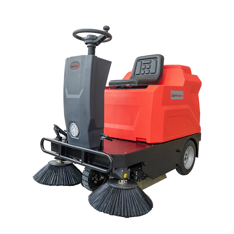 SD1250 49" Ride-on Industrial Floor Sweeper Machine, 21 Gal Dustbin, 73194 Sqft/h Efficiency