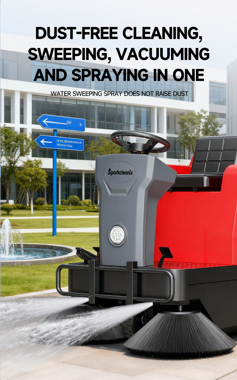 automatic Industrial Ride on Electric Street Road Floor Sweeper Machine
