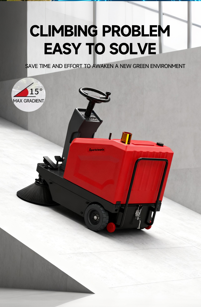 electric ride on floor sweeper