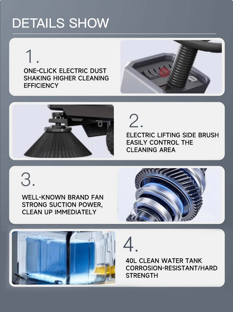 electric ride on floor sweeper