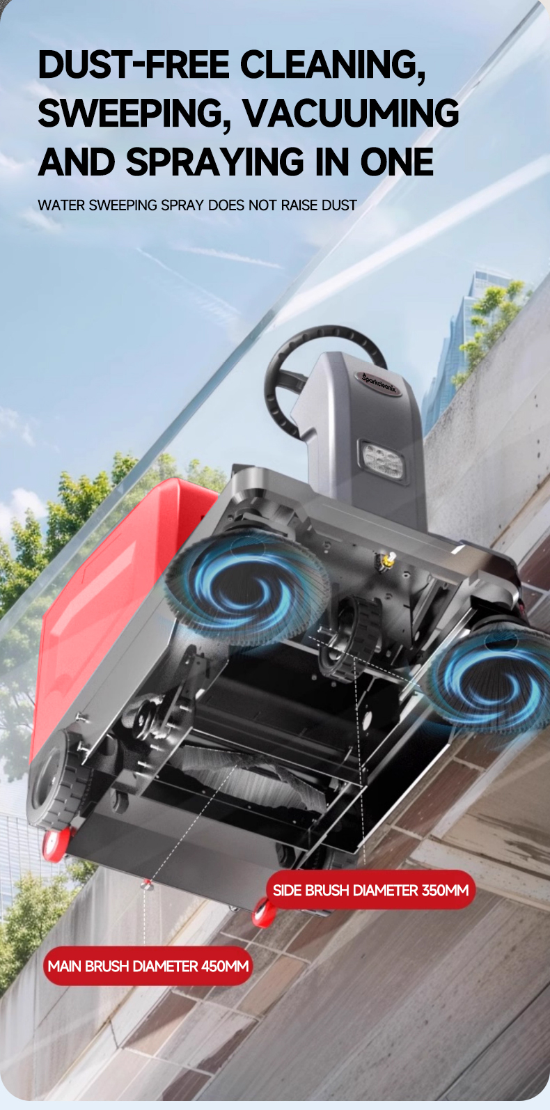 electric ride on floor sweeper