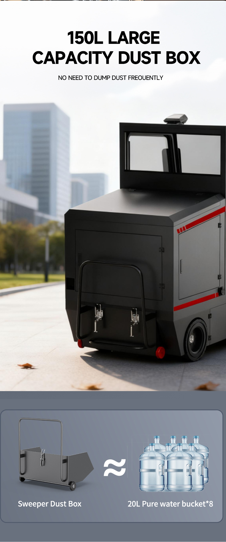 electric outdoor full-closed ride on cleaning truck