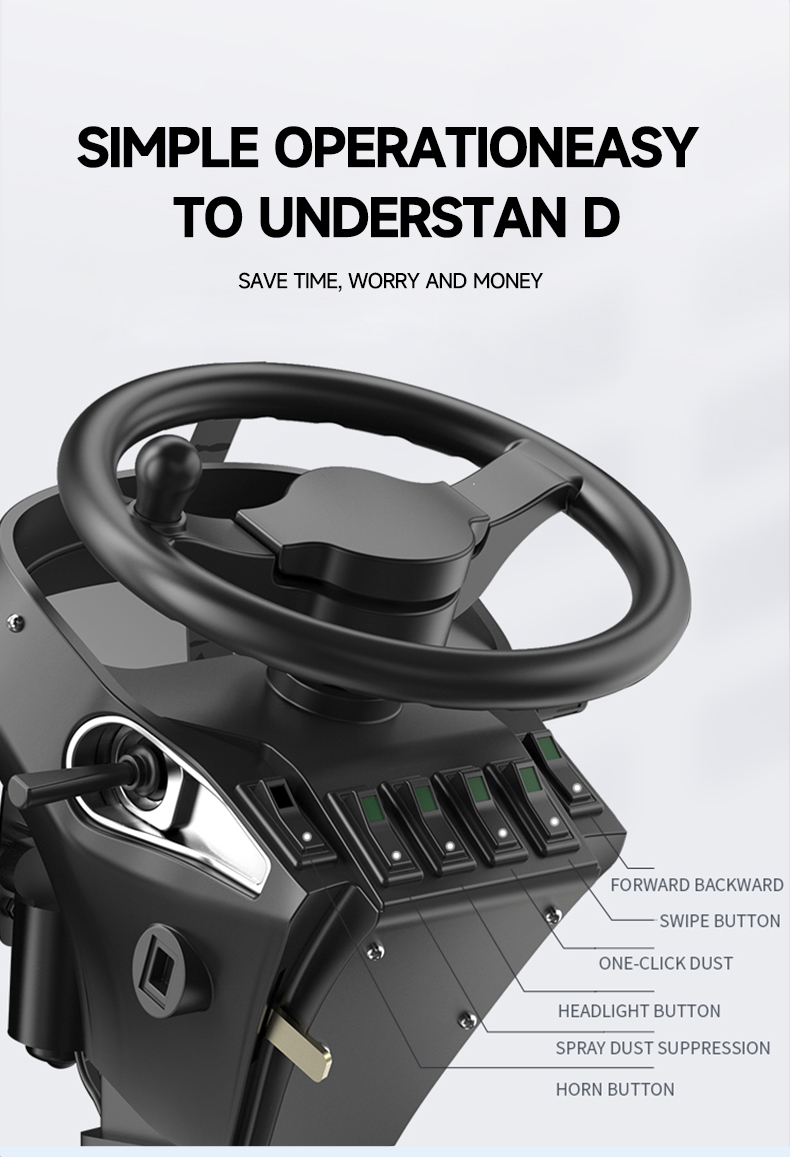 Full Enclosed Ride on Floor Sweeper Truck 