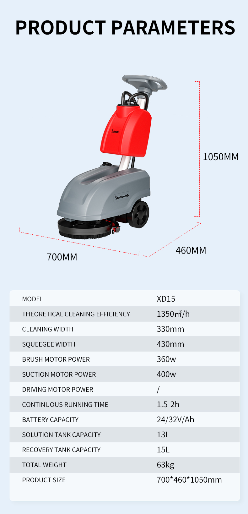 walk behind floor scrubber