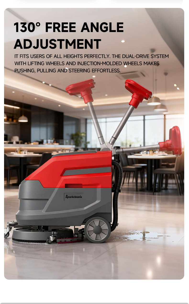 hand push manual floor scrubber