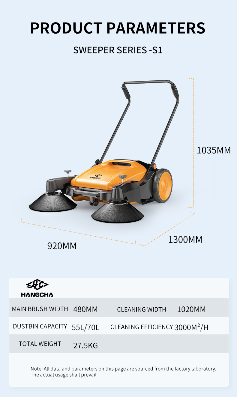 Manual floor sweeper