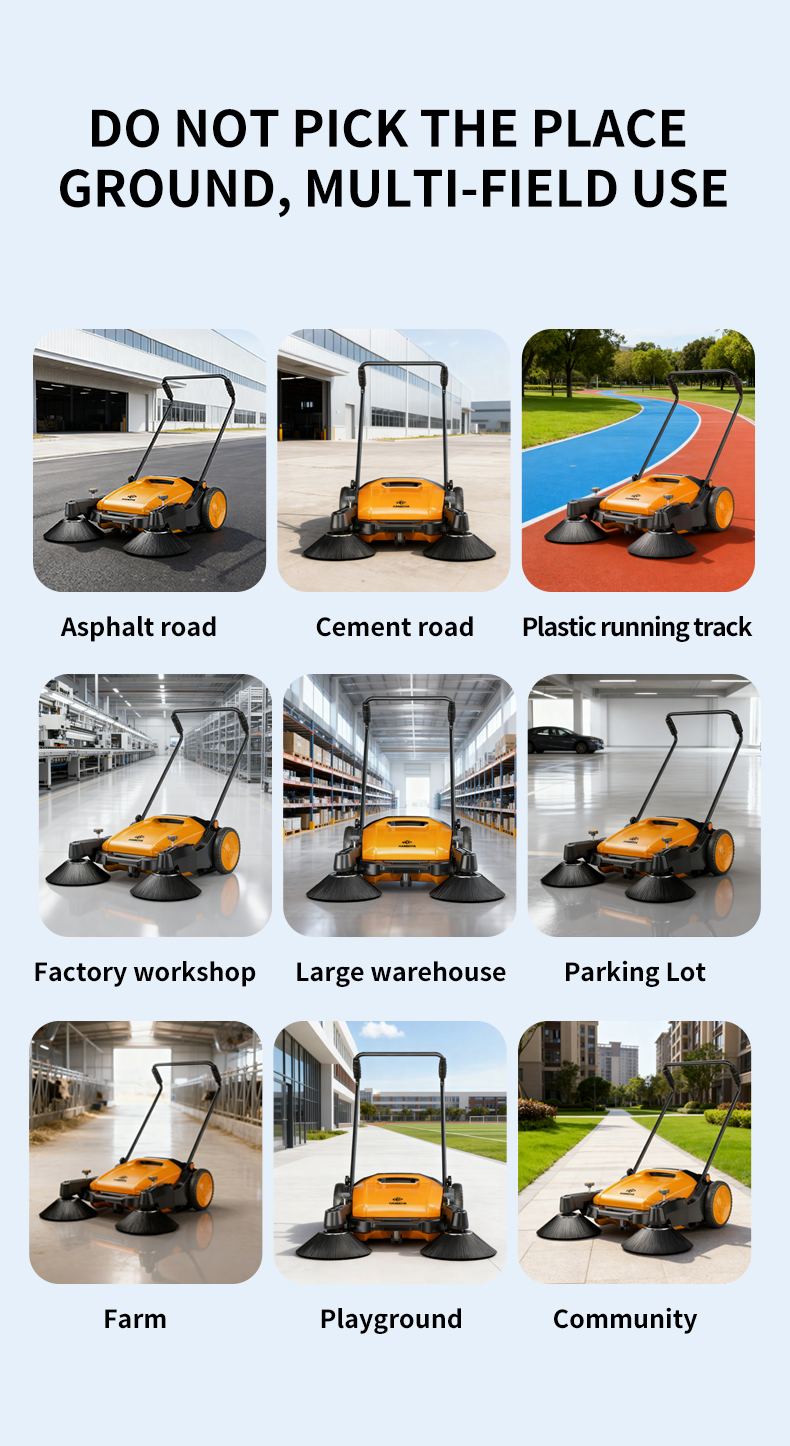 Hand push floor sweeper 