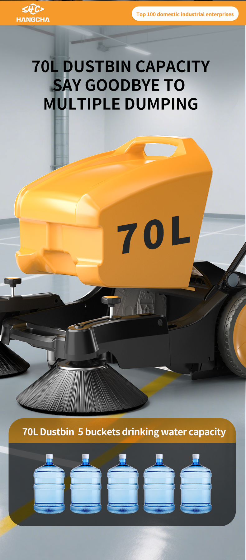 Manual floor sweeper
